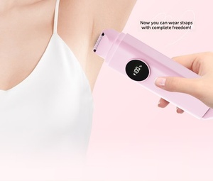Depiladora Eléctrica 2 en 1, Recortadora <span class=keywords><strong>de</strong></span> Bikini Sin Dolor para Mujer, Depilación <span class=keywords><strong>de</strong></span> Piernas, Brazos, Cuerpo y Rostro, Maquinilla <span class=keywords><strong>de</strong></span> Afeitar Portátil para Viajes y Ducha - Product Image 4