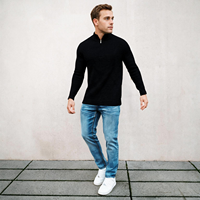 Expédition rapide, stock disponible, pull en tricot pour homme, décontracté, quotidien, extérieur, manches longues, col rond, tricot chaud, pulls pour homme