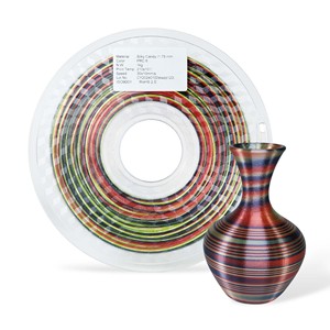 Filamento PLA HELLO3D Effetto Seta Arcobaleno <span class=keywords><strong>Cindy</strong></span> 1.75mm per Stampante 3D FDM 1kg Tolleranza +/-0.02mm Direttamente dalla Fabbrica - Product Image 3