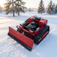 Tondeuse à gazon industrielle sans fil 24V 4500W de 600 mm, autopropulsée, à quatre temps, avec système de chenilles et télécommande à rotation zéro