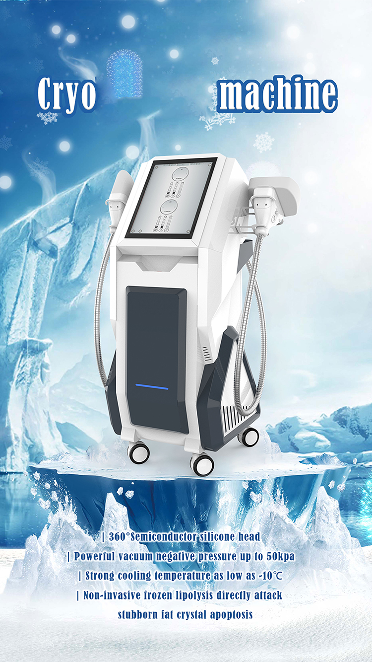 Máquina para reducir la papada con 360 grados y 4 manijas de dispositivo 360 Cryo