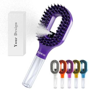 0728 Dual Use Dry Wet Hair <b>Smooth</b> Silky Mist <b>Brush</b> Lightweight Portable Reduce Frizz Salon - Product Image 2