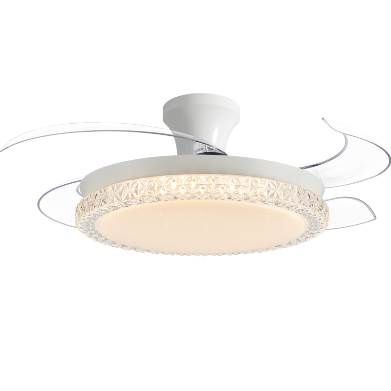 High Quality 48 Inch Invisible Ceiling Lamp and Led with Fans with Led Lights Low Noise 110v and Remote Control for Home Modern