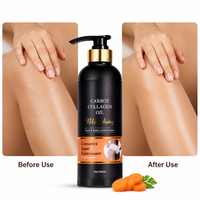Lotion Corporelle Blanchissante et Hydratante à l'Huile de Carotte, au Collagène et à l'Acide Hyaluronique 500ml, Marque Privée OEM ODM, Effet Blanchissant Permanent