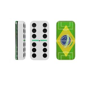 Ensemble de jeu de famille Double Six <span class=keywords><strong>Domino</strong></span> personnalisable Dominos en acrylique double couche imprimé UV avec coin R - Product Image 3