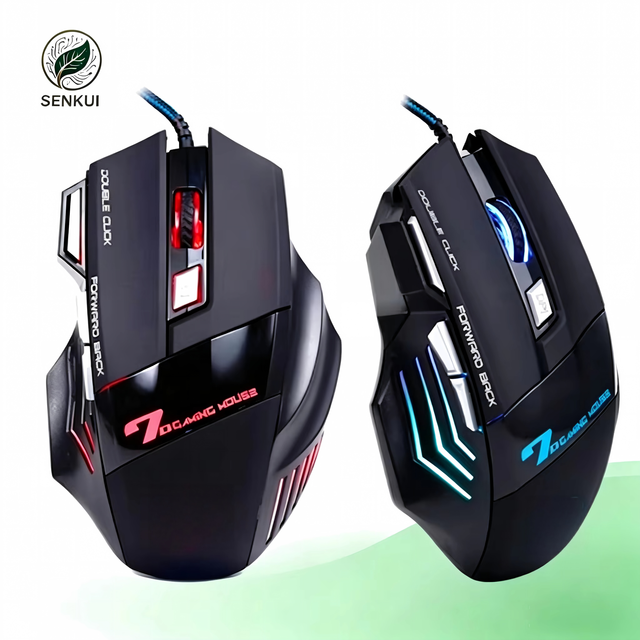 Professional Wired Gaming Mouse 7 Button 3200 DPI LED Optical USB RGB Backlit Computer Mouse X7 in Stock