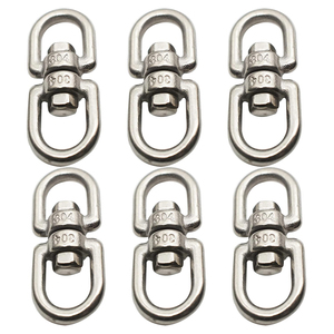 Ganci Girevoli a Doppia Estremità in Acciaio Inox 304 per Rotazione Pesante con Occhiello per <span class=keywords><strong>Altalena</strong></span> - Product Image 1