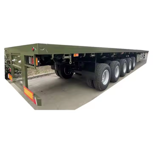 Semirremolque de Plataforma Plana Nuevo y Económico, Remolque de Camión de Alta Calidad para Transporte de Contenedores y Carga a Granel, Remolque de Servicio Pesado - Product Image 3