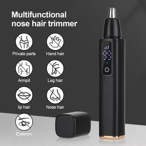 <b>Mini</b> Portable Nose Hair Trimmer Display Home Nose Hair Remover <b>USB</b> Charging Safety Face Hair Cleaning Care Kit - Product Image 5