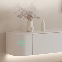 Meuble TV mural moderne avec éclairage LED, vente chaude 2026, directement de l'usine