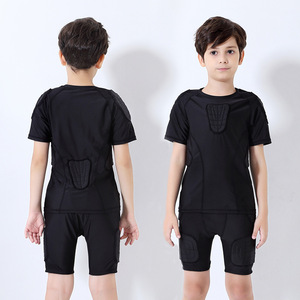 Chemise de compression rembourrée pour enfant et jeune adulte avec logo personnalisé YOUNGSON, avec épaulettes en EVA, ourlet élastique - Product Image 6