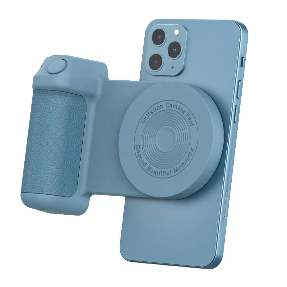 Smartphone Selfie Booster Handle Grip Photo Stabilizer Holder with Shutter Release Wireless Charging Phone Stand Holdernd Holder