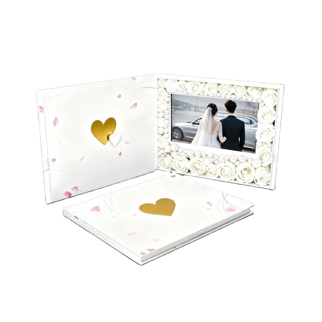 Factory Custom 4.3 /5/ 7 Inch IPS Lcd Screen Digital Invitation Video Greeting Card Wedding Video Book Video Brochure
