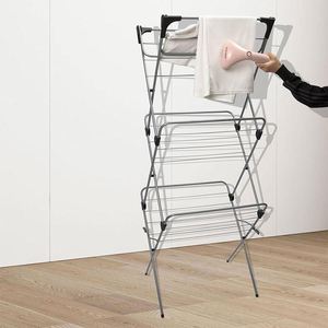 Séchoir à linge vertical pliable à 3 niveaux, séchoir à air chaud, étendoir à linge portable - Product Image 4