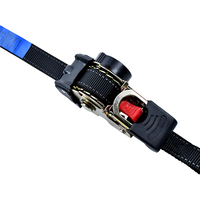 Système d'arrimage automatique rétractable de 25 mm, sangle d'arrimage en polyester noir, sangles d'arrimage à cliquet auto-rétractables