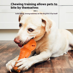 Jouets à mâcher pour animaux de compagnie, jouets en caoutchouc pour chien pour le grincement des dents, balles pour chien résistantes aux morsures, jouets crocodile avec fonction de fuite de nourriture - Product Image 2