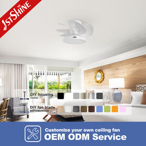 1stshine Ventilateur de plafond OEM Petit 7 pales ABS 20 pouces Blanc LED Ventilateur de plafond avec télécommande - Product Image 4