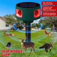 Dispositif Anti-Aboyement Solaire Ultrasonique avec Alarme Lumineuse Clignotante d'Urgence, Détecteur de Mouvement et Répulsif Solaire Anti-Serpent
