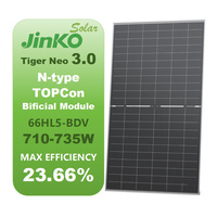 Panneaux solaires Jinko Tiger Neo 3.0 Commercial Home N Type Topcon Bifacial Dual Glass Monocristallins 710W 715W 720W 725W 730W 735W