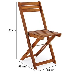 Conjunto de Muebles de Jardín de Madera de Álamo Rústico con Mesa y Dos Sillas, Muebles de Bistró Compactos para Exteriores, para Balcón, Patio, Terraza - Product Image 4