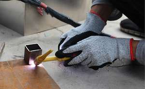 Gants Anti-Coupure de niveau 5 HPPE, gants industriels Anti-Coupure avec revêtement en Nitrile de sable sur la paume - Product Image 6