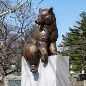 Outdoor Custom Home Garden City Park Decoration Polished Metal Animal Eagle <strong>Bear</strong> Catching Bird <strong>Figurine</strong> - Product Image 6