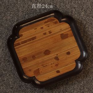 Bandeja Cuadrada de Bambú Xiangfei con Diseño Floral, Bandeja para Servir Té Anji, Bandeja Resistente para Aperitivos - Product Image 4