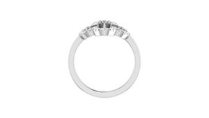 Anillo de Lujo para Mujer en Oro Sólido de 14K con 30 Diamantes Naturales de Corte Brillante Redondo, Color Blanco G |   0.23Ctw para Uso Diario - Product Image 5