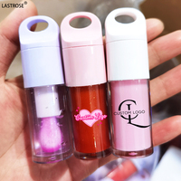Huile à lèvres en gros avec grand applicateur, tube blanc, marque privée, saveur fruitée, huile teintée transparente, huile repulpante à changement de couleur
