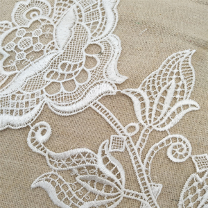 <span class=keywords><strong>Collar</strong></span> de encaje blanco elegante de flor rosa con accesorio de bordado Producto decorativo - Product Image 4