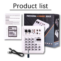 Console de mixage DJ professionnelle Bluetooth USB, console de mixage audio compacte