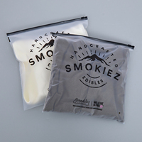 Sacs d'emballage pour vêtements en plastique givré avec fermeture éclair, personnalisables avec votre logo, en polyéthylène recyclé