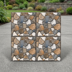 Marca Vistaar, diseño en relieve, 400x400mm, cuerpo completo, porcelana antideslizante para exteriores, azulejo de suelo rústico de estacionamiento resistente 16x16 - Product Image 1
