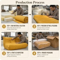 Ensemble de fauteuils et bancs matelassés jaunes, canapé de sol capitonné pour salon moderne, vente en gros, directement de l'usine