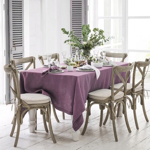 Classic Design 100% Natural Linen <b>Table</b> <b>Cloth</b> <b>Table</b> Cover Solid Color Foldable Easy Washed for Home Hotel Wedding - Product Image 2