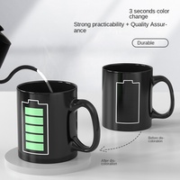 Tasse à café magique sensible au changement de chaleur Système solaire Tasse à changement de couleur en céramique 11oz 12oz