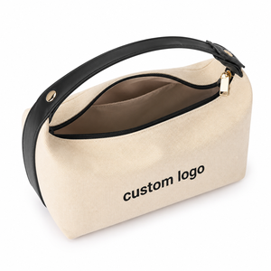 Eco-Friendly Reusable Cosmetics <b>Bag</b> Cotton Zipper Medium Capacity Logo Custom Printing Canvas Makeup <b>Bag</b> - Product Image 4