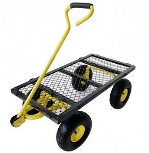 Quatro Rodas De Jardinagem Carrinho com Malha Bandeja Roda Barrow Ferramenta <span class=keywords><strong>Trolley</strong></span> para Quintal Plataforma Personalizável para Madeiras OEM Suporte - Product Image 3