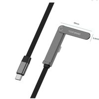 Support de téléphone CarPlay plat en nylon tressé haute puissance avec logo personnalisé, câble de données USB à charge rapide Type C 240W
