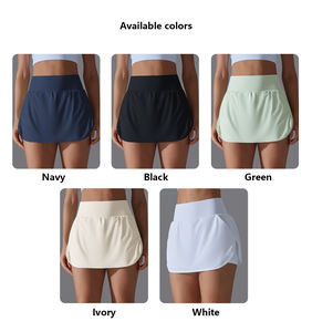 XW-7030 Nuova Collezione di Gonne Sportive alla Moda, Abito da Tennis Fitness con Pantaloncini Integrati ad Asciugatura Rapida per Donne - Product Image 2