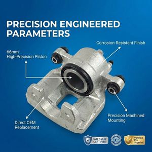 Étrier de <span class=keywords><strong>frein</strong></span> côté passager 5252984 pour Jeep Wrangler TJ YJ Cherokee XJ Grand Cherokee ZJ Remplace 5252609 F37001 Piston 66 mm - Product Image 5