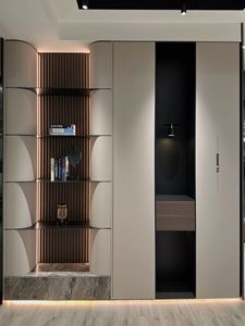 Mueble Zapatero de Madera Maciza Blanca, Mueble de Salón Moderno de Tamaño Personalizado, Duradero y Ecológico para Villas y Hoteles - Product Image 2
