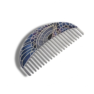 Peine para Barba de Metal, Marca Personalizada, Portátil, de Acero Inoxidable - Product Image 1