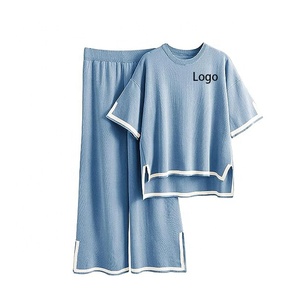 Summer Autumn New Arrivals Two Piece Set Women Fashion <strong>Clothing</strong> Women's Lounge Pants &amp; Trousers Top Suits Lady Casual Set Suits - Product Image 3