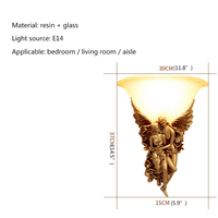 Vente flash - Lampe murale décorative moderne 220V 110V pour chambre à coucher, style européen romantique, ange