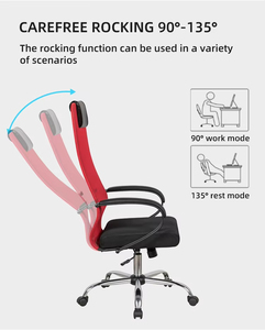 Silla de Oficina Ejecutiva Ergonómica Contemporánea al por Mayor con Malla, Giratoria 360° y Función de Altura Ajustable - Product Image 4