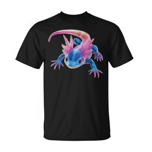 T-shirt grafica Axolotl Kawaii Cute, unisex, per adulti, girocollo medio, manica corta, stampa digitale - Product Image 3