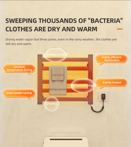 Điện đơn thép nhẹ tản nhiệt nóng Rack khăn cho home & khách sạn thẳng Wall Mount phòng tắm ấm hơn - Product Image 5