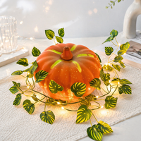 Guirlande lumineuse TSINYE en forme de feuilles de pastèque artificielles, lumières féériques en cuivre blanc chaud, alimentées par piles, décoration pour la maison, la cuisine et le jardin