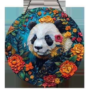 Figura Decorativa de Panda en Resina Impresa en <span class=keywords><strong>3D</strong></span> de Witt Creative Garden, Panel Colgante para Decoración de Patio de Villa - Product Image 1